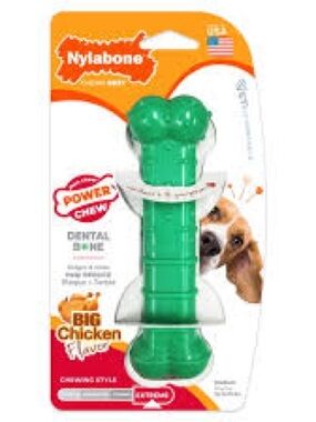 Nylabone Power Chew Green Dental Dog Toy - Big Chicken Flavor